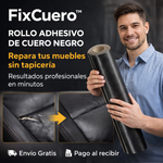 2x1 FixCuero™ – Rollo Adhesivo de Cuero Negro Repara tus muebles en minutos (50 × 140 cm) + Envío Gratis